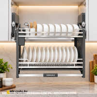 Giá Bát Di Động Nan Dẹt EUROGOLD Inox 304 Khung Xám Cao Cấp