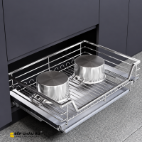 Kệ Đựng Xoong Nồi Nan Vuông Inox SUS304 Xước Mờ GROB