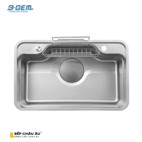 B-gem - Sky 3D - CHẬU BÁN NGUYỆT INOX 304 CÔNG NGHỆ LINEN