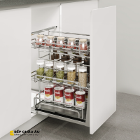 Giá Gia Vị Nan Oval EUROGOLD Inox 304 – Ray Giảm Chấn