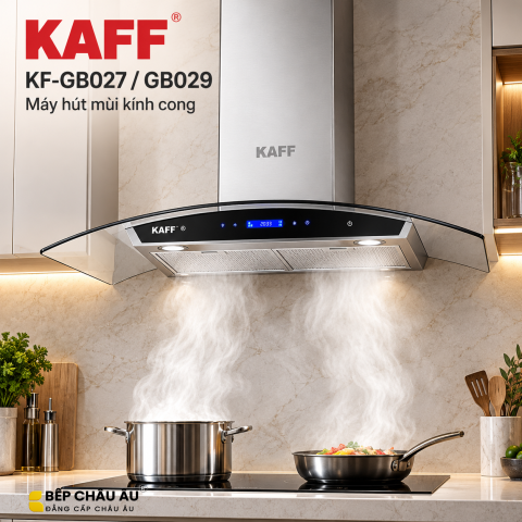 Máy Hút Mùi Kính Cong KAFF KF-GB027 / KF-GB029 Cảm Ứng 1000m³/h
