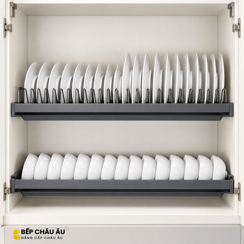 Giá Bát Cố Định GRÖB Khung Nhôm – Rổ Inox SUS304 Cao Cấp