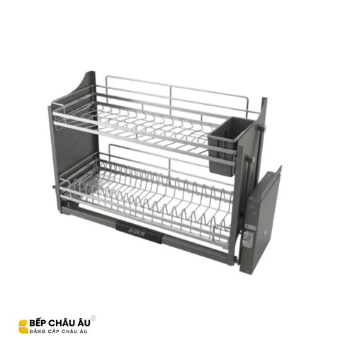 KỆ BÁT ĐĨA NÂNG HẠ THÔNG MINH - NAN DẸT INOX 304 BGKC01