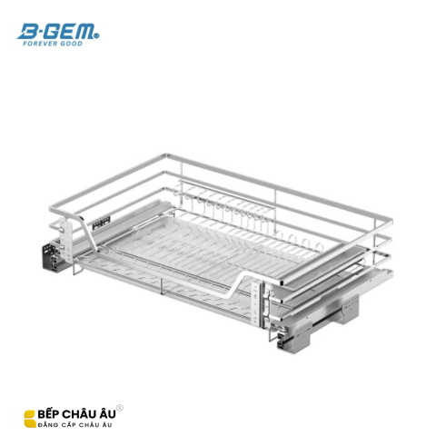 GIÁ BÁT ĐĨA NAN DẸT INOX 304 CAO CẤP, HỆ DẪN HƯỚNG CHỐNG RUNG BGKC02A