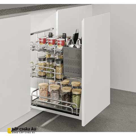 Giá Dao Thớt Nan Oval EUROGOLD Inox 304 – Ray Giảm Chấn Cao Cấp