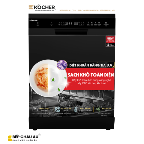 Máy Rửa Bát Kocher X16B 17 Bộ – Diệt Khuẩn UV, Sấy Khô PTC, Lưu Trữ 7 Ngày