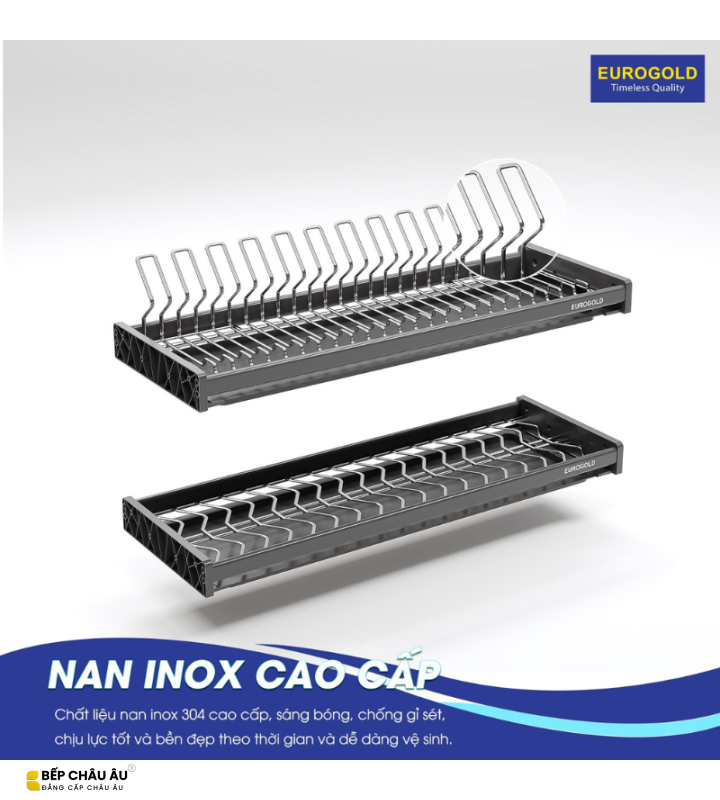 Giá Bát Cố Định Nan Oval EUROGOLD Inox SUS304 Cao Cấp 