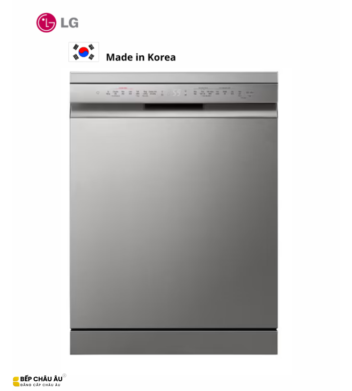Máy Rửa Bát LG LDT14SVA4 14 Bộ Màu Bạc Ghi – QuadWash TrueSteam, Inverter, Sấy Hé Cửa, Wi-Fi ThinQ