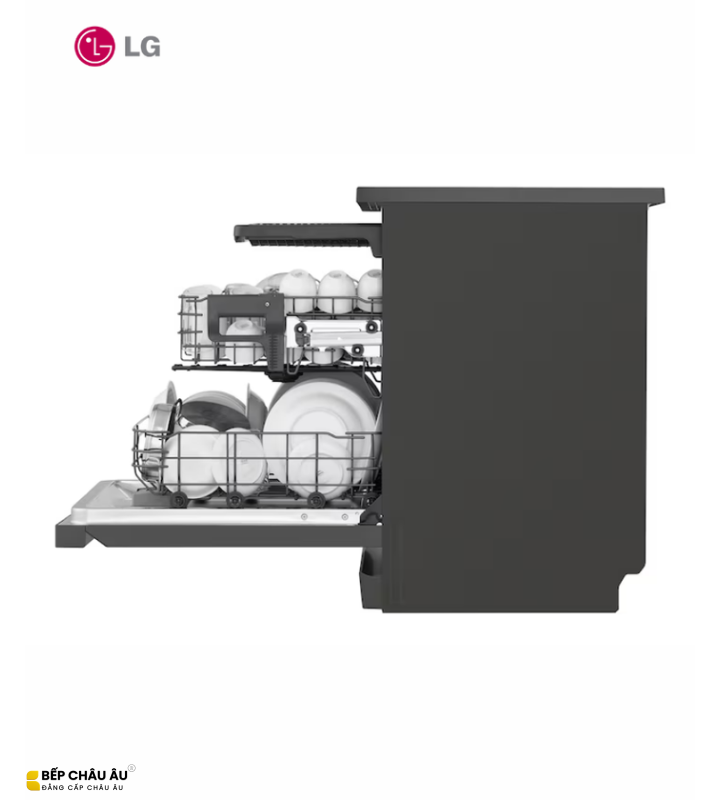 Máy Rửa Bát LG LDN14BLA5 14 Bộ Màu Đen Nhám – QuadWash, Inverter, Sấy Hé Cửa Tự Động, Wi-Fi ThinQ