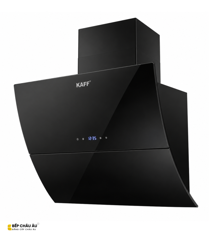 Máy Hút Mùi KAFF KF-LUX-AT70H-BK / AT90H-BK Kính Vát Cong Tự Động