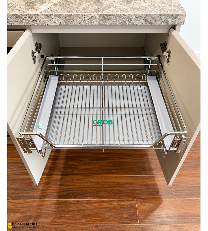Kệ Đựng Xoong Nồi Nan Vuông Inox SUS304 Xước Mờ GROB