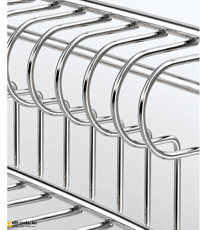 KỆ ĐỰNG BÁT ĐĨA NAN VUÔNG INOX XƯỚC MỜ SUS304