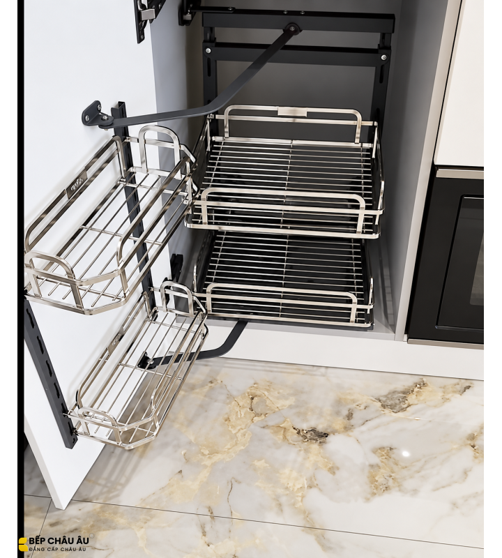 KỆ ĐỰNG TỦ ĐỒ KHÔ NAN DẸT, ĐÁY OVAL, INOX XƯỚC MỜ SUS304