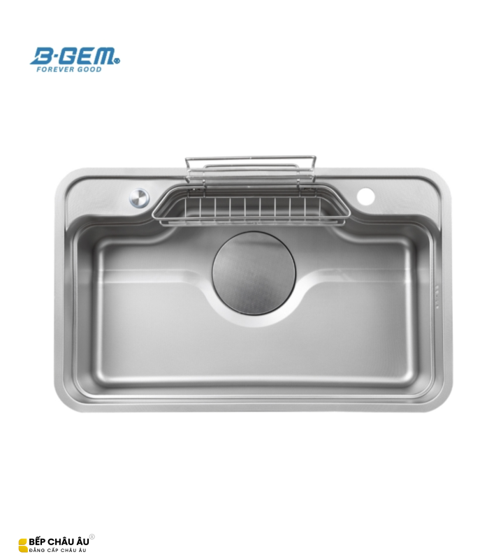 B-gem - Sky 3D - CHẬU BÁN NGUYỆT INOX 304 CÔNG NGHỆ LINEN