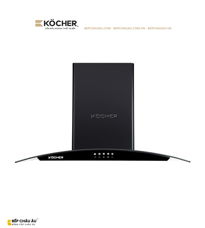 Máy Hút Mùi Kocher K-8070V Kính Cong 70/90cm – Hút 1550m³/h, Ultra Swing Siêu Êm, Made in Vietnam