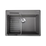 Chậu rửa bát đá Konox Granite sink Ruvita 680 Grey