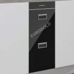 Thùng gạo mặt gương 2 tầng màu đen B322 (GB322B) – Eurogold